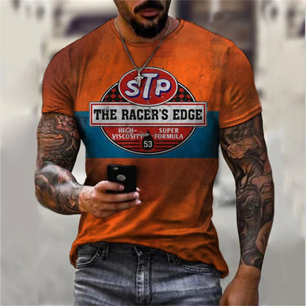 T-Shirt Uomo Manica Corta Corsa Maglietta Camicia Maglia Moto