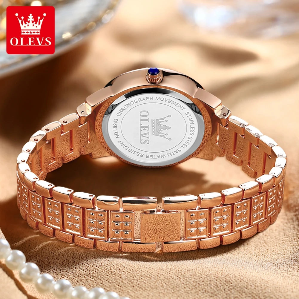 Damen Armbanduhr Fashion Luxus Quartz Armband Uhr Chronograph Business Schmuck