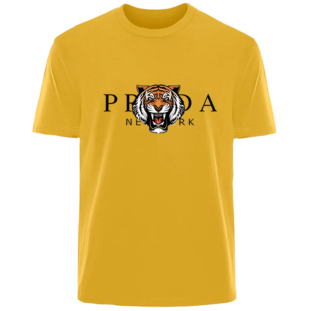 Männer T-Shirt Tiger Herrenmode Shirts Hemden Streetwear 100% Baumwolle Tank Top
