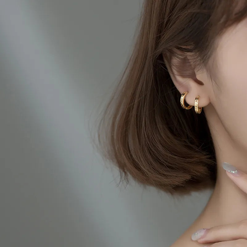 1 Paar Creolen aus 925 Sterling Silber Ohrringe Zirkonia Ohrstecker NEU