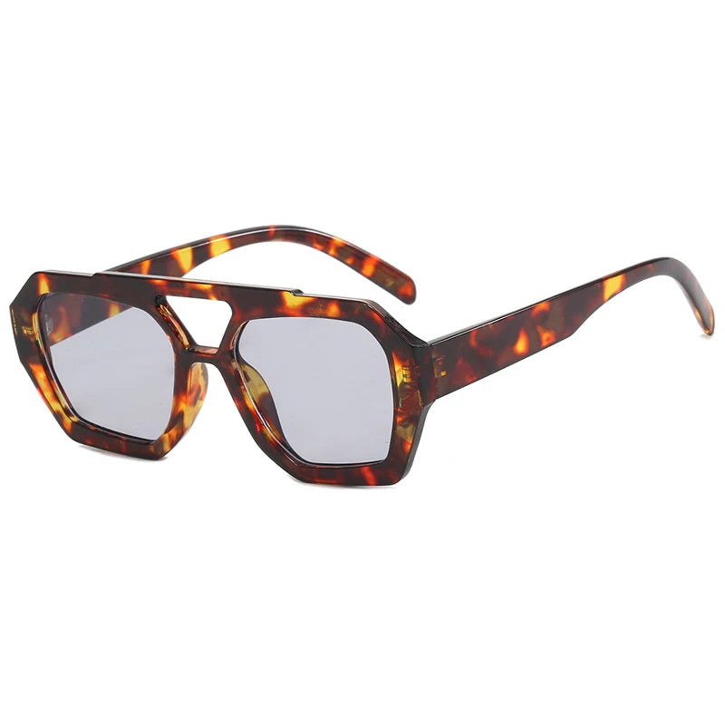 Damen Sonnenbrille Designer Luxus Brille Quadratische Übergröße Gläser Vintage