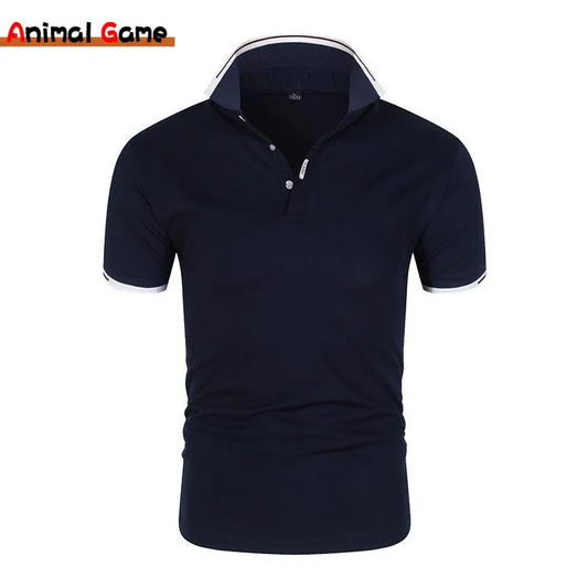 Herren Poloshirt POLO Shirt Zip Kontrast Kragen Kurzarm Slim Fit Hemd Polohemd