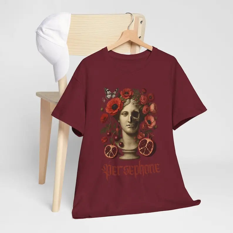 Damen Sommer Top Gothic T-Shirt Rundhals Streetwear lockeres Damentop Bluse