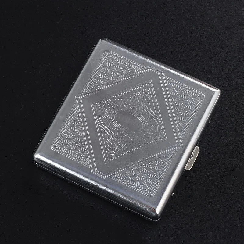 Zigarettenetui Mini Etui 20 Zigaretten Dose Metall Box Kunst Leder Tabakdose Neu