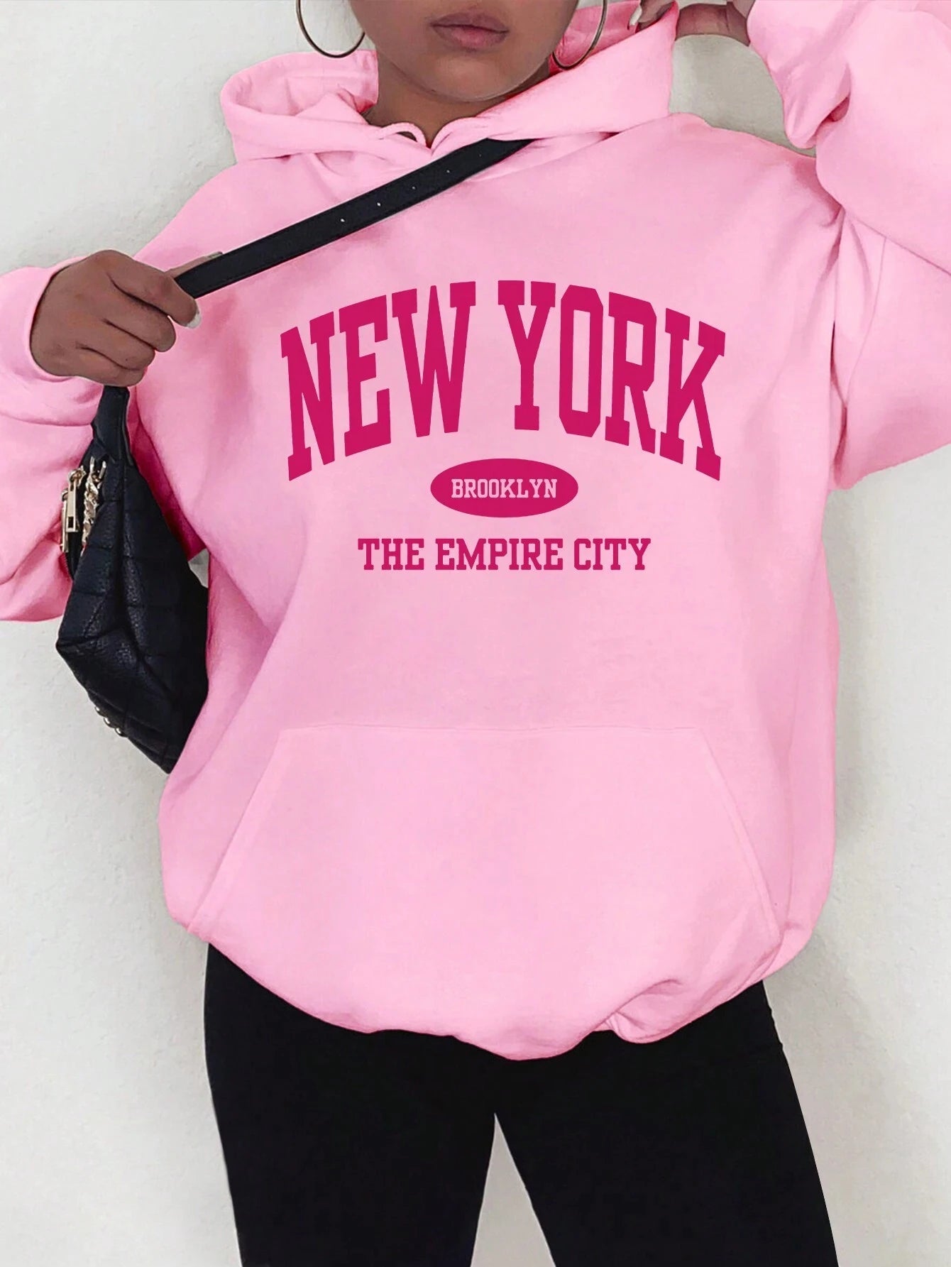 Felpa Con Cappuccio Donna New York City Giacca Sportiva Hoodie Tuta Maglia Shirt