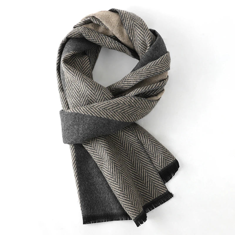 Herren Schal Winterschal Stola Schlauchschal Halstuch Wollschal Strickschal Loop