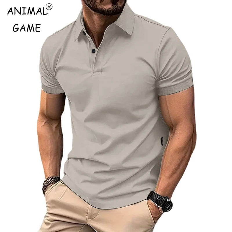 Herren Fashion Poloshirt POLO Shirt T-Shirt Kurzarm Zipper Hemd Polohemd NEU