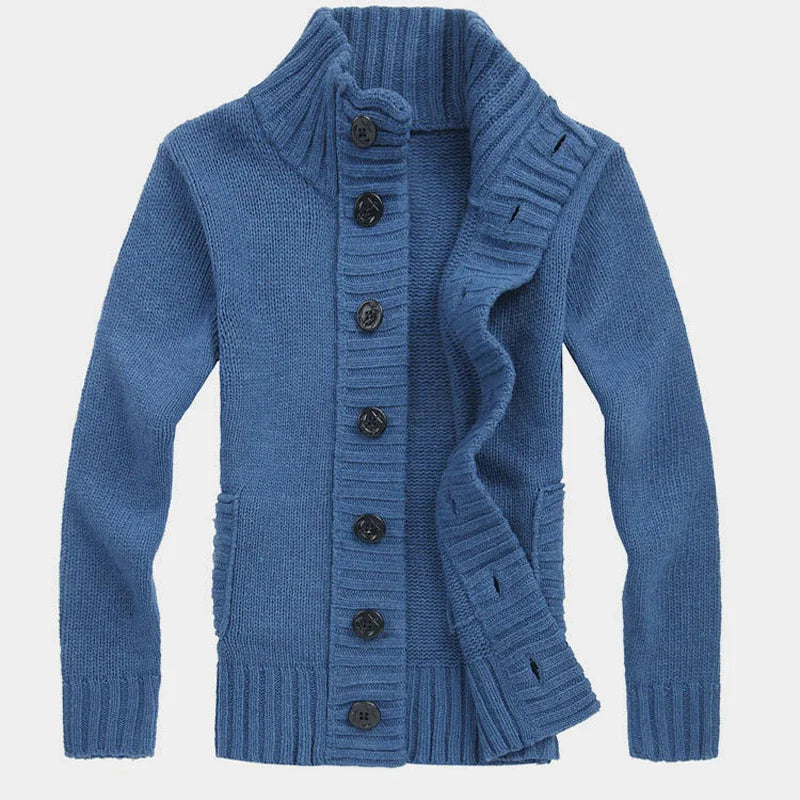 Herren Herbst Jacke Übergangsjacke Sweatjacke Sweater Strickjacke mit Zopfmuster