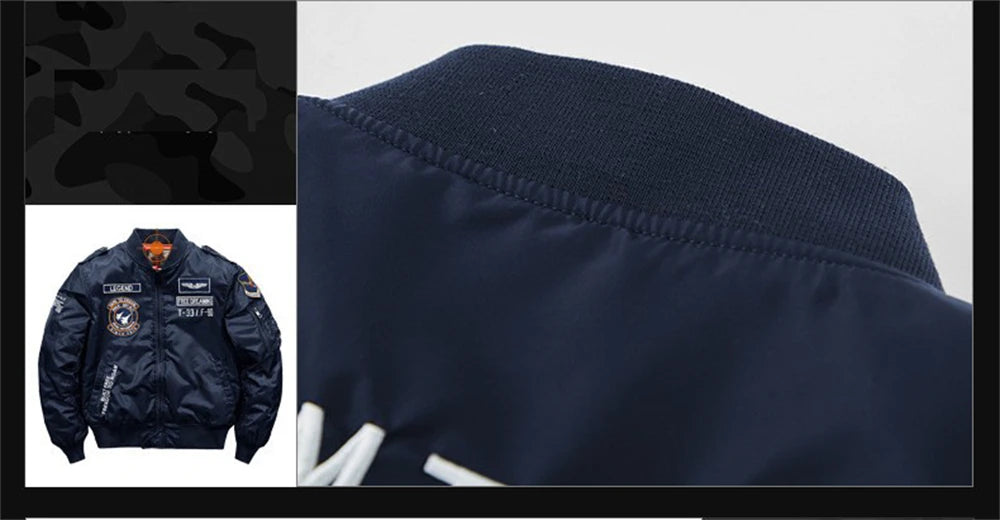 MA-1 Bomber Jacke Fliegerjacke Baseball Pilotenjacke Baseballjacke Air Force