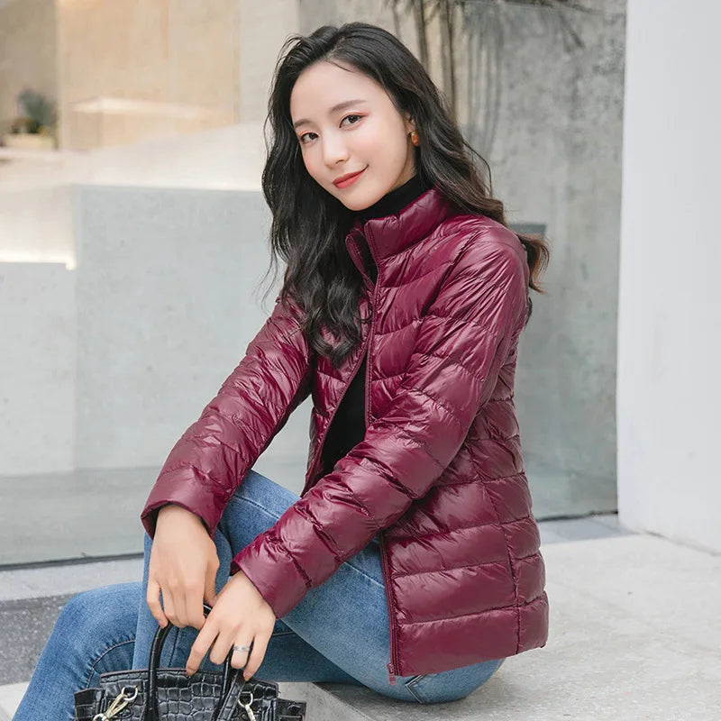 Damen Daunenjacke leichte & wetterfeste Steppjacke Stepp Jacke Übergangsjacke