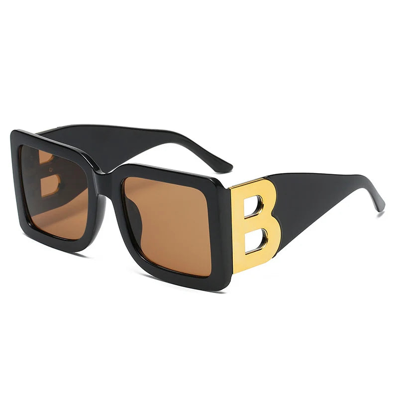 Designer Luxus Brille Sonnenbrille Damen Quadratische Übergröße Gläser Vintage