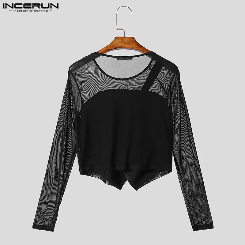 Maglietta Uomo Shirt T-Shirt Canottiera Camicia Maglia Sexy Body Trasparente Top