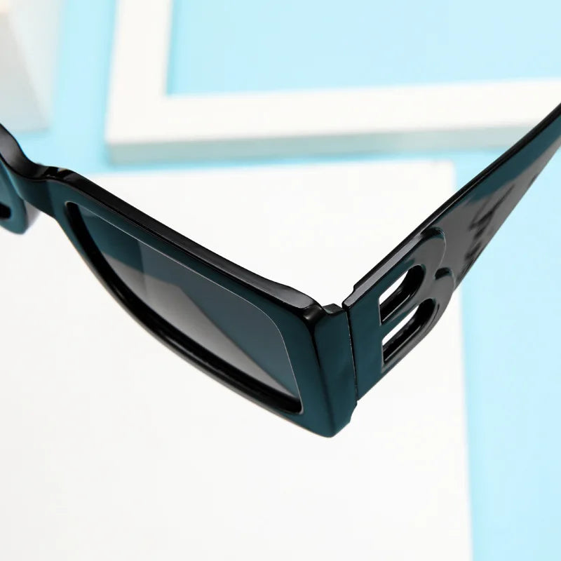 Damen Sonnenbrille Designer Luxus Brille Quadratische Übergröße Gläser Vintage