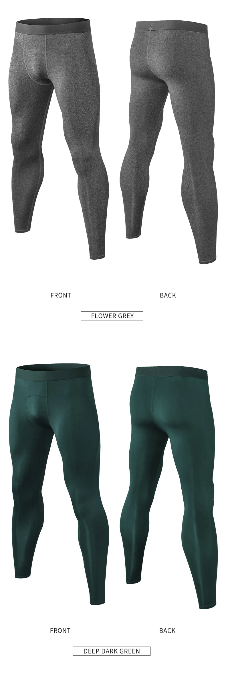 Pantaloni a Compressione da Uomo Leggings Calcio Corsa Palestra Leggins Calza