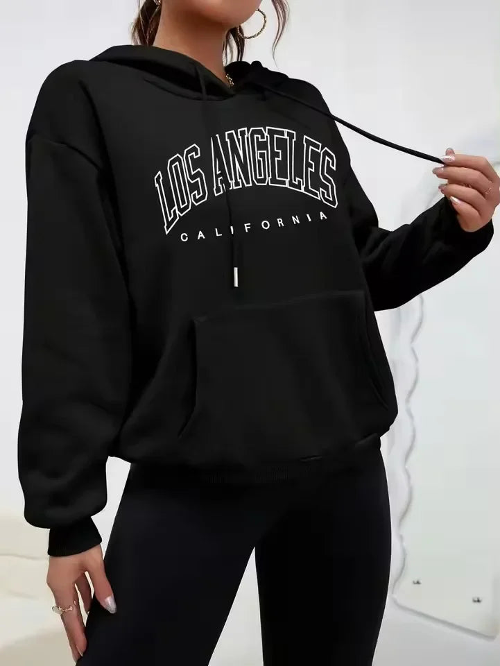 Los Angeles Kapuzenpullover Sweatshirt Hoodie Pulli Damen Kapuzenpulli Shirt