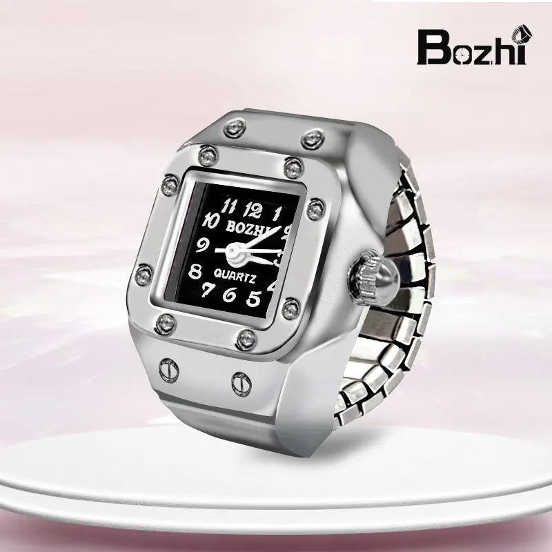Fashion Fingeruhr Ringuhr Punk Finger Mini Uhr Quarzuhr Ring Herren Damen