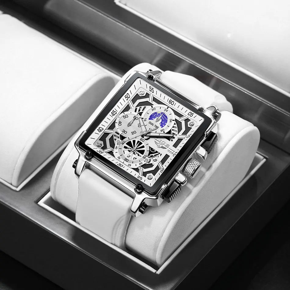 Orologio Uomo Quarzo Acciaio Inossidabile Orologio digitale Cronografo sportivo