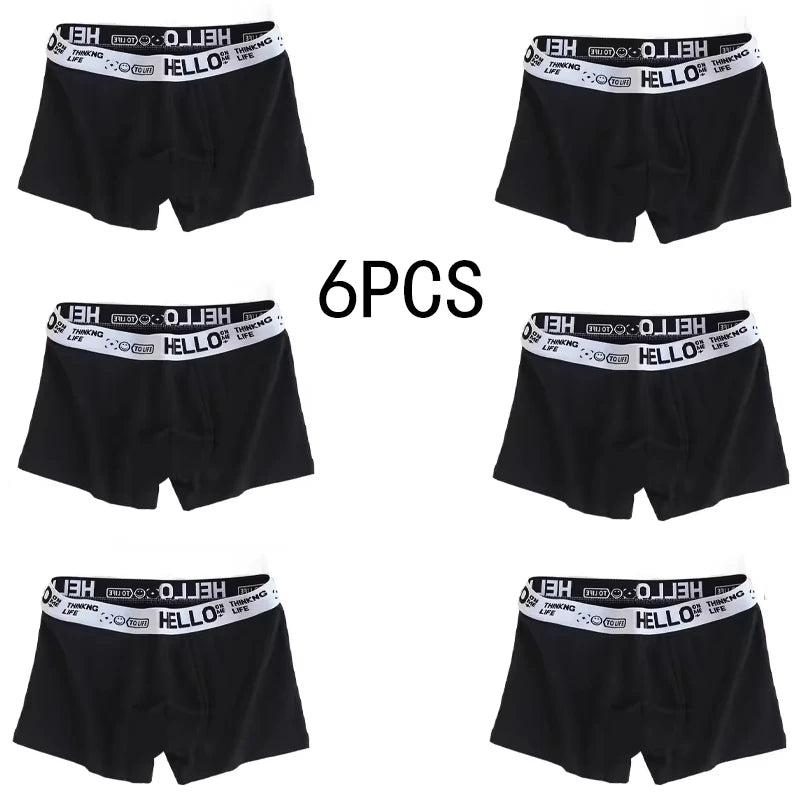 6 Pezzi Boxer Uomo Mutande Elasticizzato Slip Intimo vari colori Pantaloncino