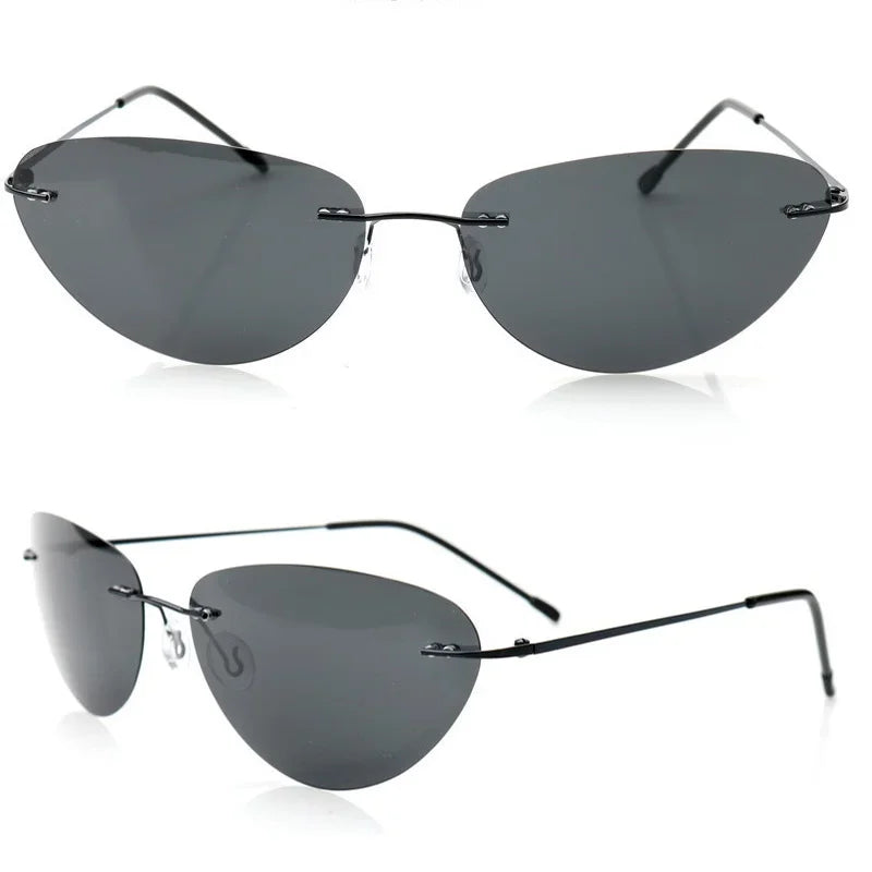 Matrix Sonnenbrille Damen Herren Brille Randlose Gläser Pilotenbrille UV400