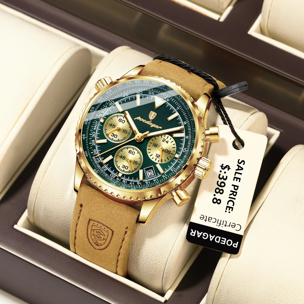 Herren Armbanduhr Digital Uhr Silber Edelstahl LED Quarzuhr Luxus Chronograph