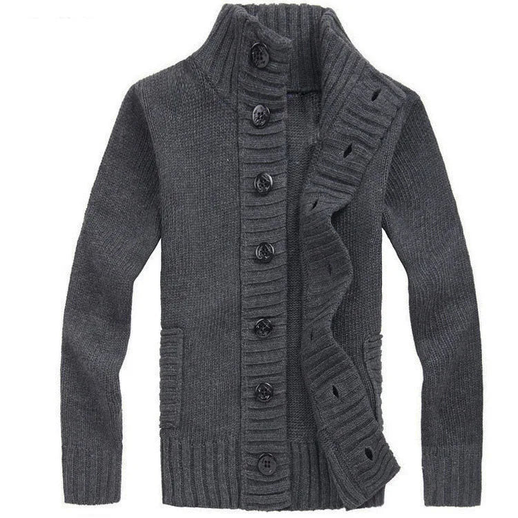 Herren Herbst Jacke Übergangsjacke Sweatjacke Sweater Strickjacke mit Zopfmuster