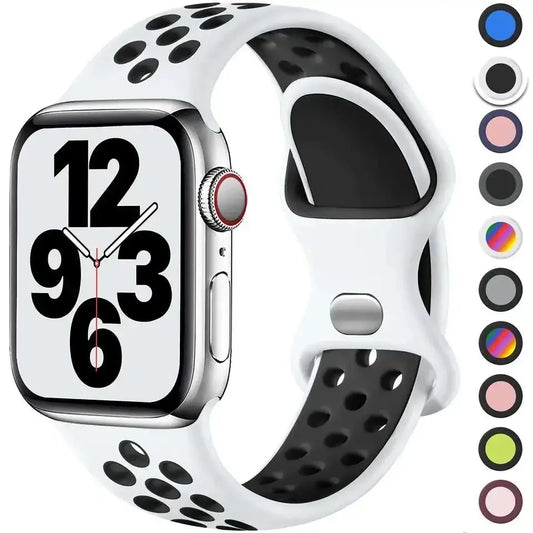 Sport Armband für Apple Watch Series 9 8 7 6 5 4 3 SE Ultra Silikon Band iWatch
