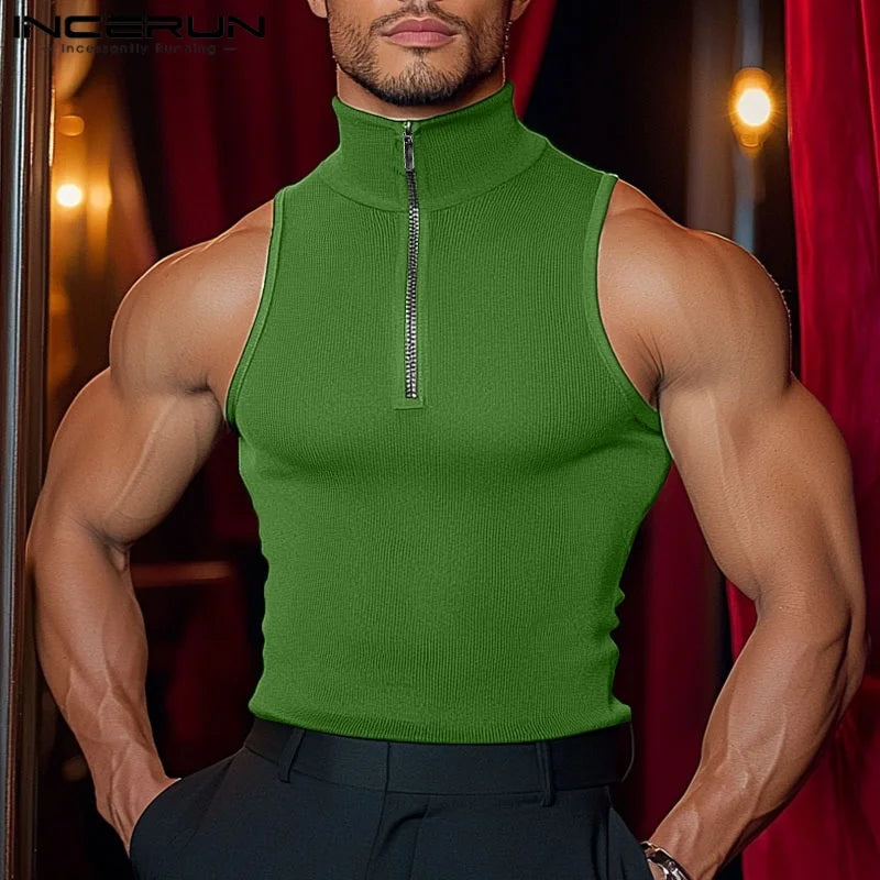 Herren Oberteil Ärmellos Tank Top Sexy Shirt Clubwear Muskel T-Shirt Unterhemd