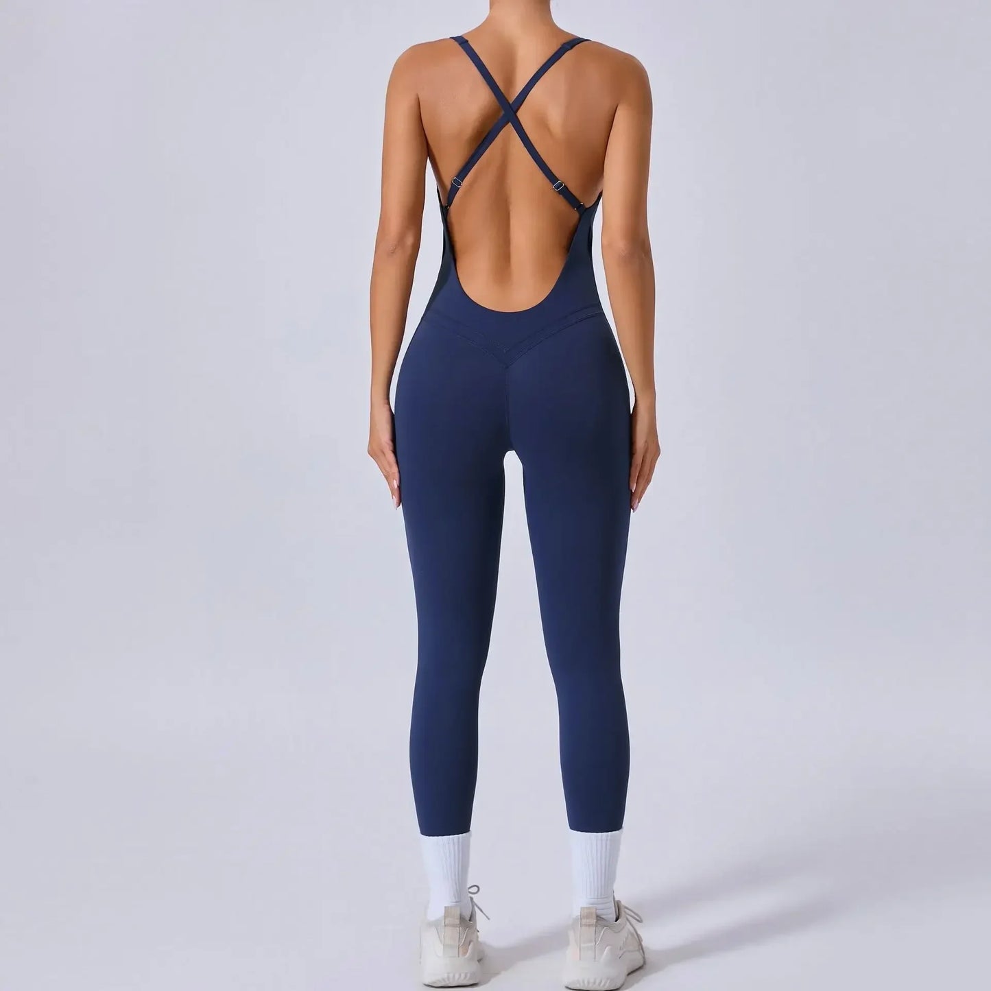 Tuta intera Sportiva Donna Rompers Pantaloni Yoga Palestra Sexy Jumpsuit Tutina