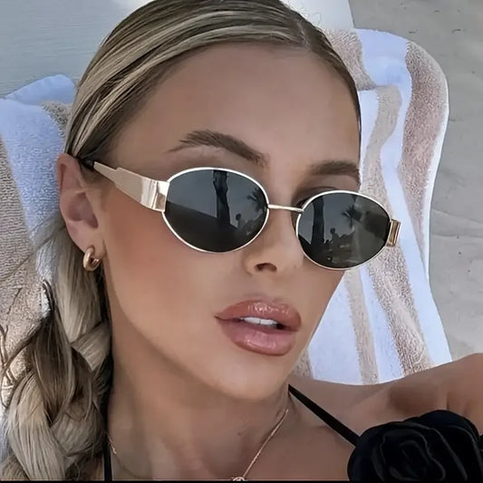 Damen Sonnenbrille Designer Luxus Brille Quadratische Übergröße Gläser Vintage