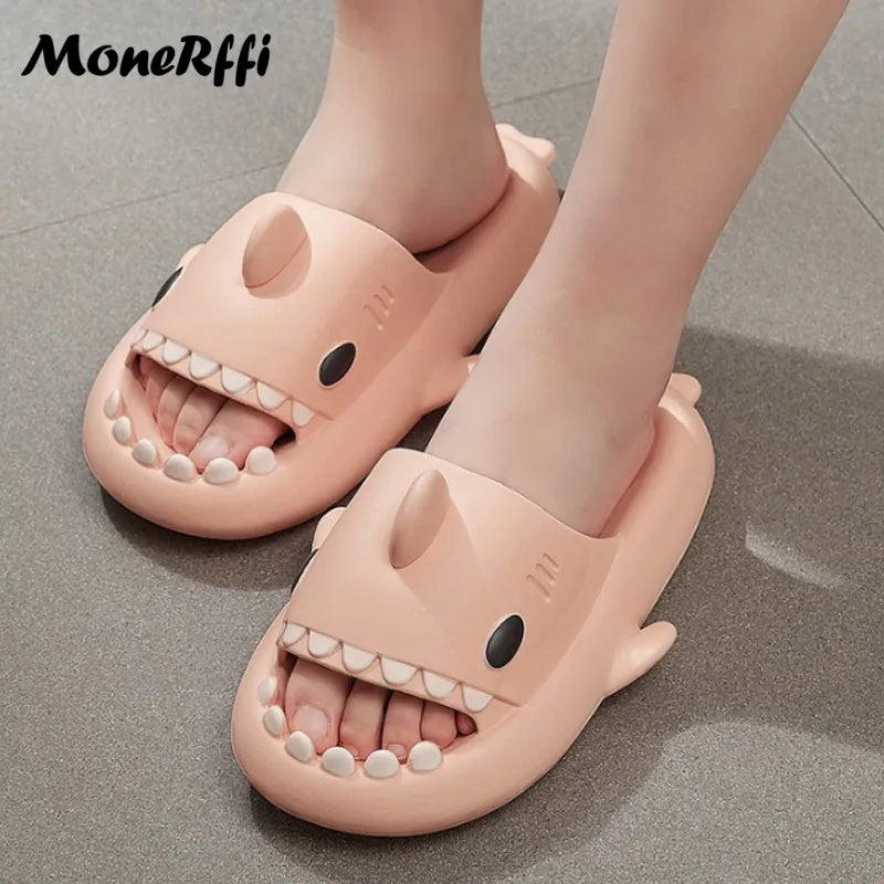 Shark Slippers Badelatschen Frauen Hausschuhe Anti-Rutsch Flip Flops Sandalen