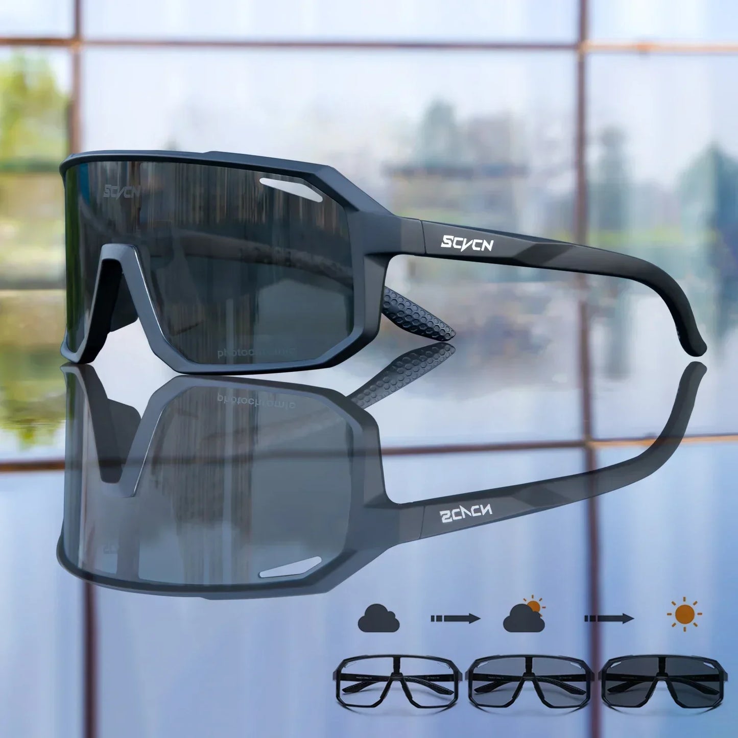 Fahrradbrille Klare Sonnenbrille polarisierte Brille Multi Spiegelbrille UV400