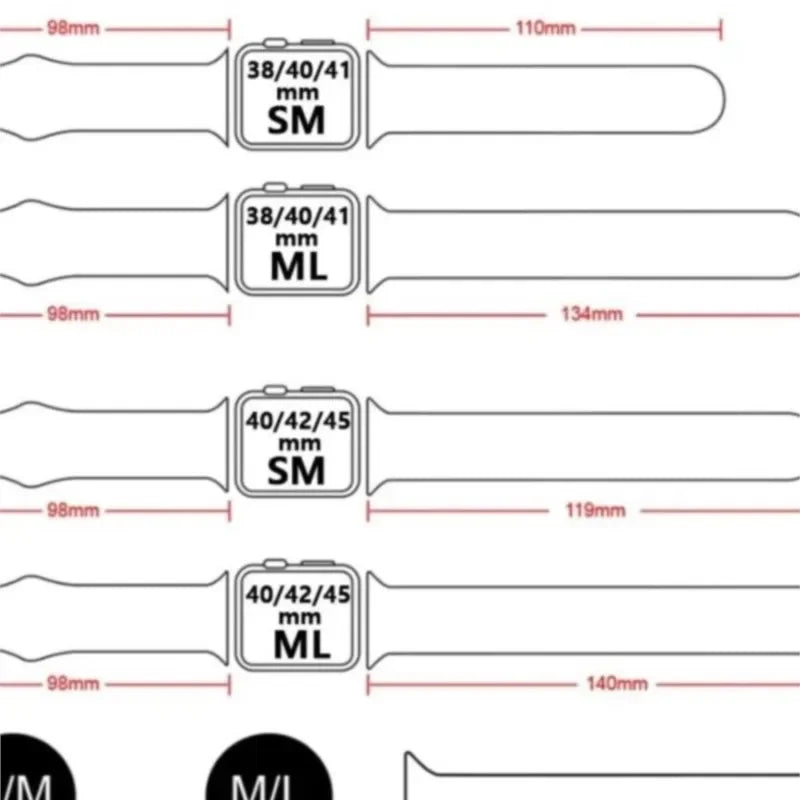 Silikon Armband für Apple Watch Series 9 8 7 6 5 4 3 SE Ultra Sport Band iWatch