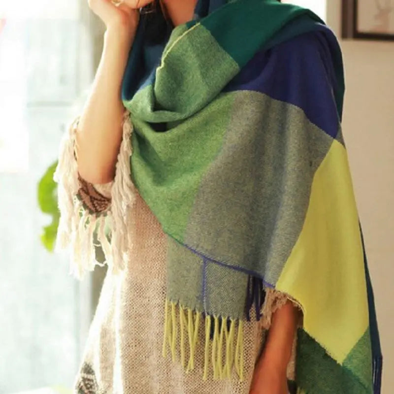 Damen Winterschal Viskose Stola Schlauchschal  Halstuch Strickschal Loop NEU