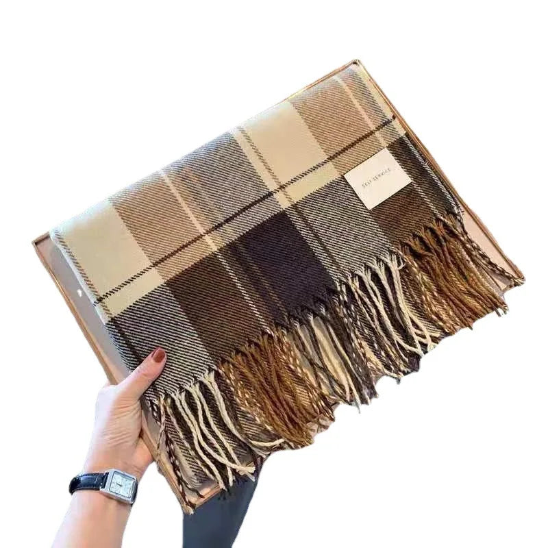 Damen Schal Winterschal Stola Schlauchschal Halstuch Wollschal Strickschal Loop