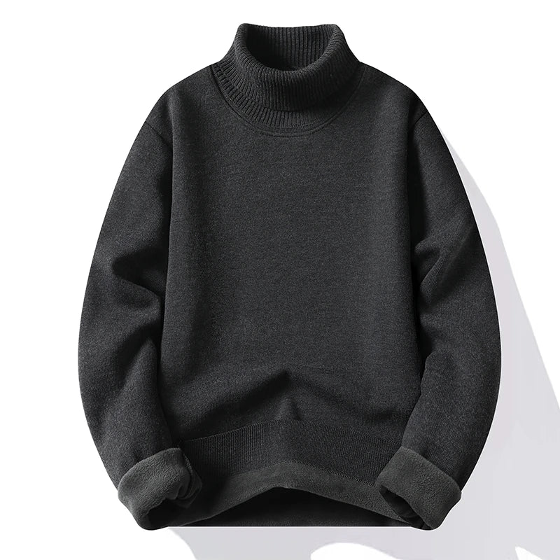Herren Rollkragen Pullover Sweatshirt Leichter Pulli Sweater Shirt Langarmshirt