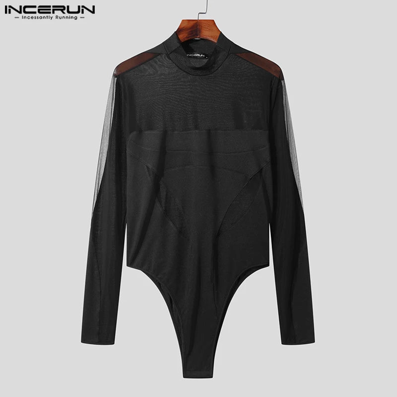 Fetisch Fashion Männer Sexy Bodysuits Herren Body Shirts Hemd Transparent Club