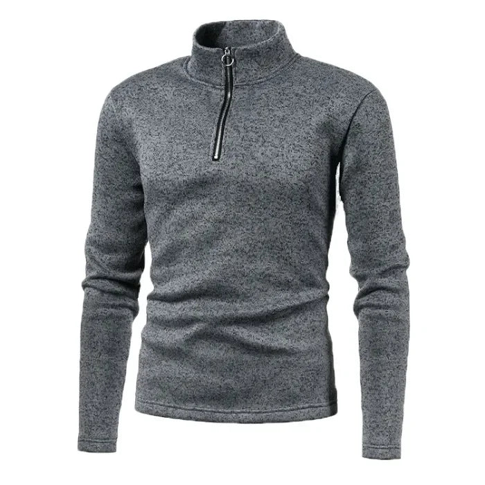 Herren Pullover Sweatshirt Troyer Pulli Sweater Stehkragen Zipper Langarmpulli