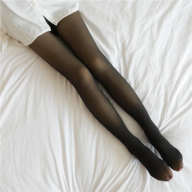 Frauen Winter Warm Thermo Hose Innenfleece Strumpfhose Blickdicht Hosen Leggins