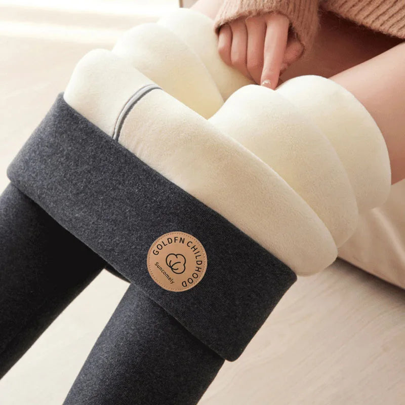 Frauen Hose Winter Leggins Warm Thermohose Innenfleece Leggings Strumpfhose
