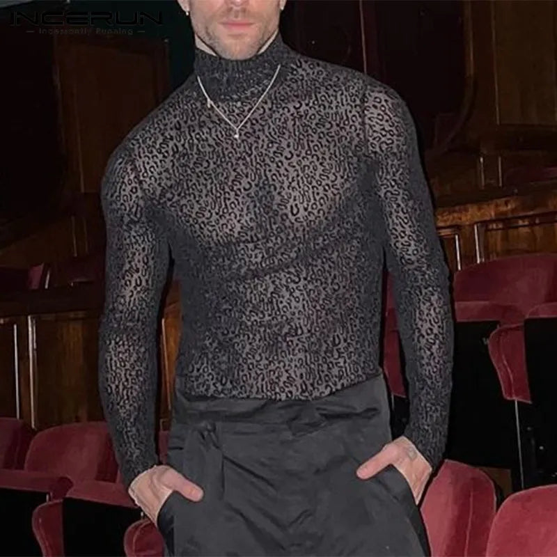Fetisch Fashion Männer Sexy Bodysuits Herren Body Shirts Hemd Transparent Club