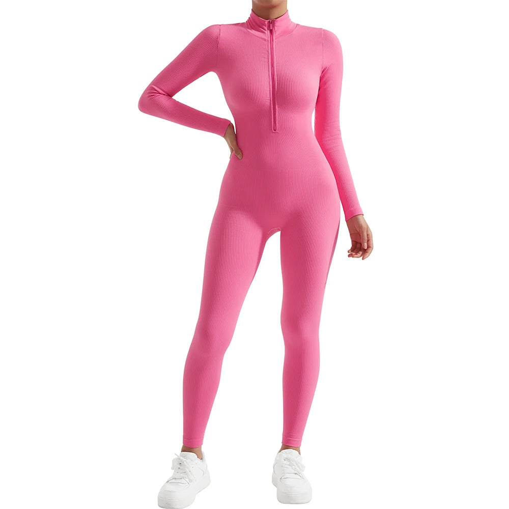 Damen Overall Bodycon Jumpsuit Streetwear Fitness-Strampler Playsuit Bodysuit