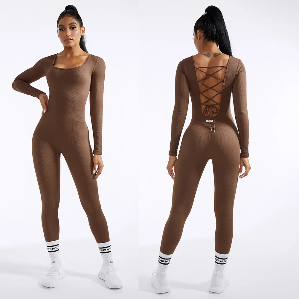Damen Overall Bodycon Jumpsuit Streetwear Fitness-Strampler Playsuit Bodysuit