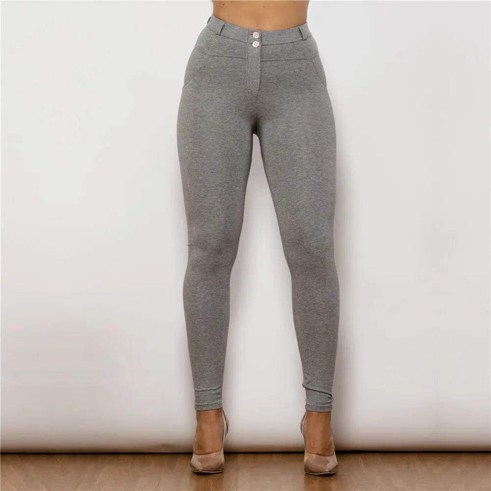 Damen Leggins Denim Look Leggings Sexy Push Up Jeans Hose Jeanshose Stretchhose