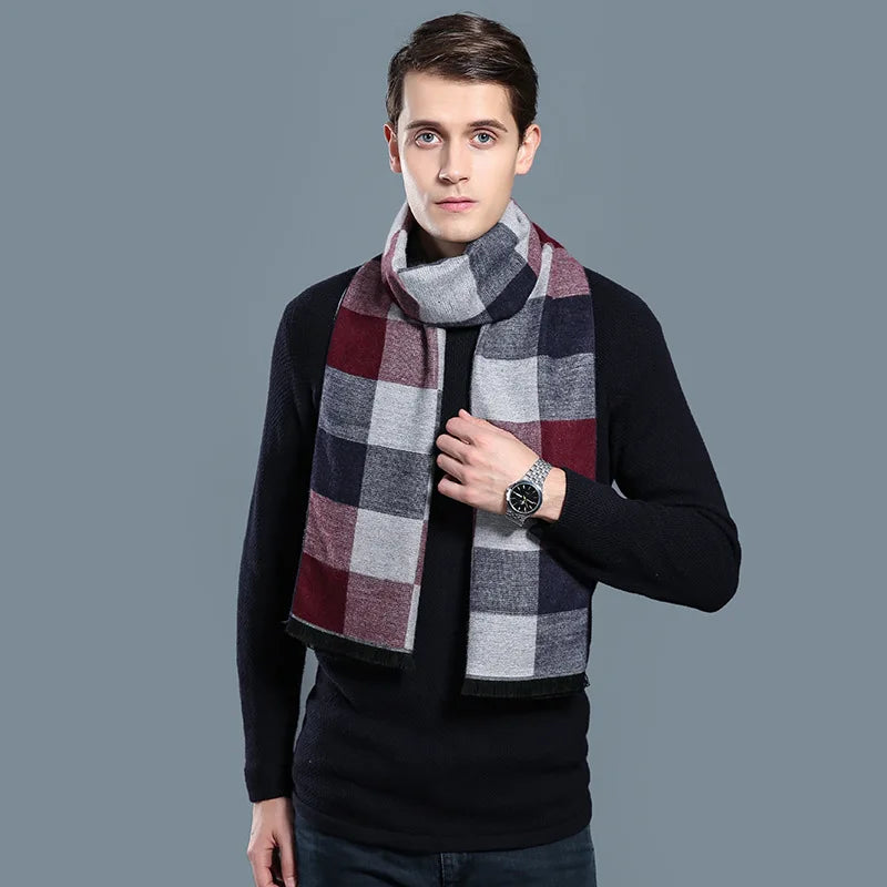 Herren Schal Winterschal Stola Schlauchschal Halstuch Wollschal Strickschal Loop