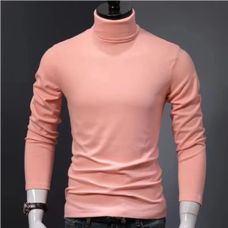 Herren Rollkragen Pullover Sweatshirt Leichter Pulli Sweater Shirt Langarmshirt