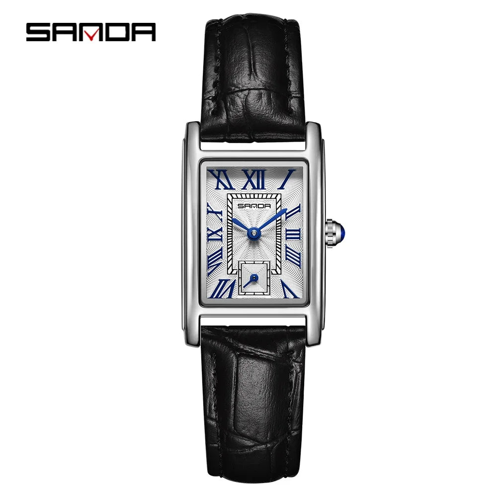 Damen Armbanduhr Armband Uhren Luxus Quarz Uhr Silber Gold Business Quarzuhr