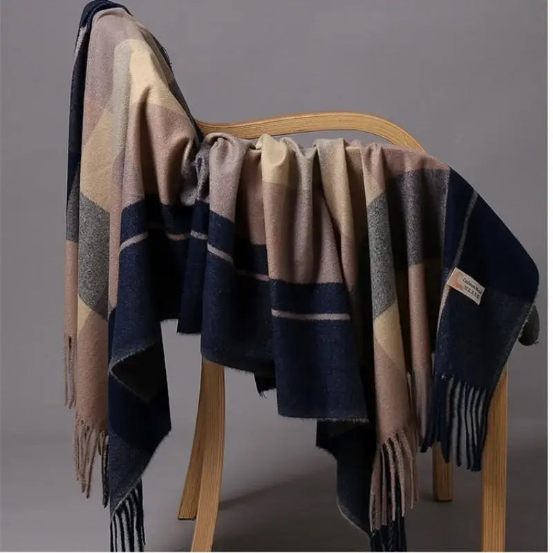 Herren Schal Winterschal Stola Schlauchschal Halstuch Wollschal Strickschal Loop