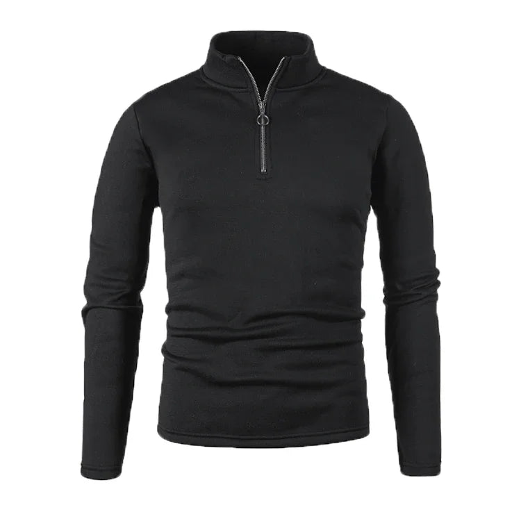 Herren Pullover Sweatshirt Troyer Pulli Sweater Stehkragen Zipper Langarmpulli
