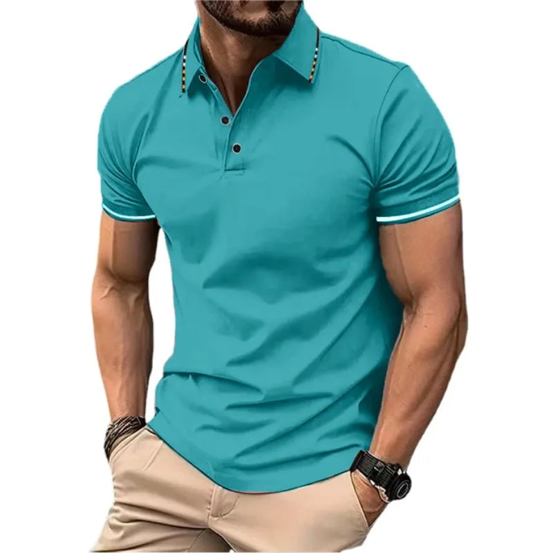Herren Poloshirt POLO Shirt T-Shirt Kurzarm Zipper Hemd Fashion Polohemd Top NEU