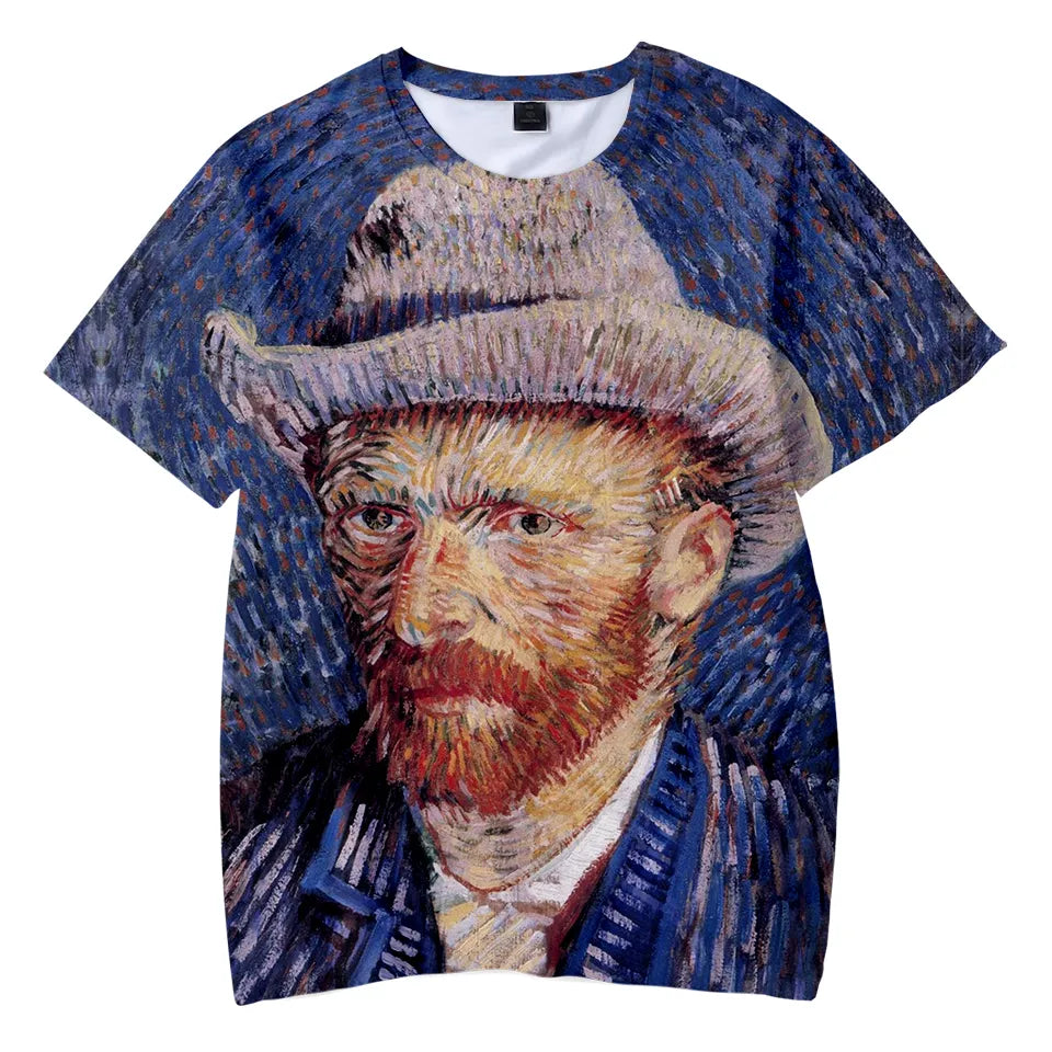 Männer Herren Fashion Vintage 3D T-Shirt Rundhals Unisex Sommer Streetwear